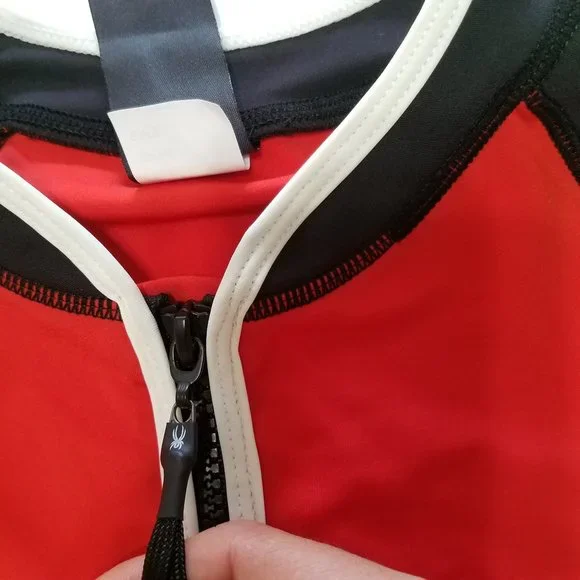 NWOT Spyder UV Protection Active Stretch Zip Up Rash Guard Swim Cover Size M - Picture 2 of 8